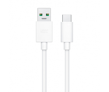 Cablu Date si Incarcare USB-A - USB-C Oppo DL129, 20W, 1m, Alb