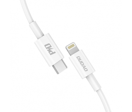 Cablu Date si Incarcare USB Type-C la Lightning Dudao L6X, 1 m, 18W, Alb