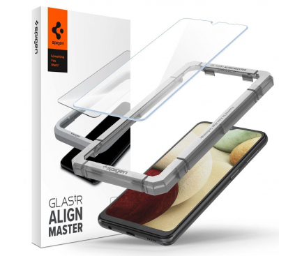 Folie de protectie Ecran Spigen Align Master pentru Samsung Galaxy A32 5G A326, Sticla securizata, Full Glue, Set 2 bucati AGL02827