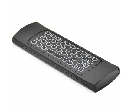 Tastatura Wireless OEM MX3, 2.4GHz, Qwerty, Senzor IR, Neagra