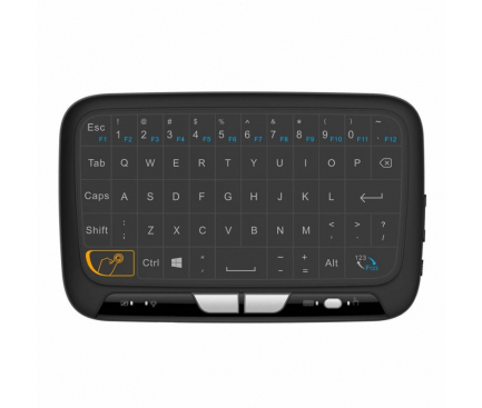 Tastatura Wireless OEM H18, 2.4GHz, Qwerty, Touchpad, Neagra
