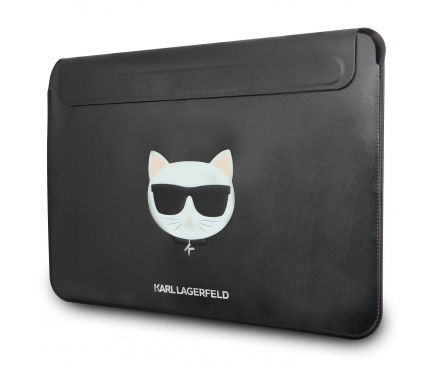 Husa Laptop Karl Lagerfeld Choupette Sleeve, pentru MacBook Air/Pro, Neagra KLCS133CHBK