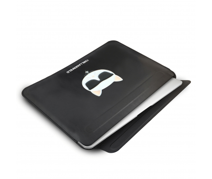 Husa Laptop Karl Lagerfeld Choupette Sleeve, pentru MacBook Air/Pro, Neagra KLCS133CHBK