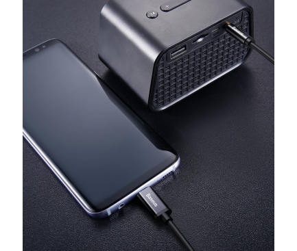 Cablu Audio USB-C - 3.5mm Baseus Yiven M01, 1.2m, Negru CAM01-01