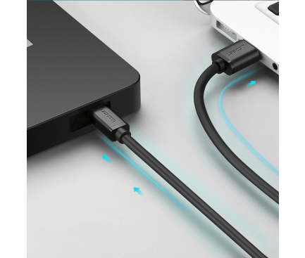 Cablu Date si Incarcare USB la MiniUSB UGREEN US132, 1.5 m, Negru