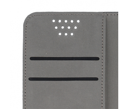 Husa Piele Ecologica Universala OEM Smart Magnet pentru Telefon 4.7 - 5.3 inch, dimensiuni interioare 150 x 75mm, Aurie