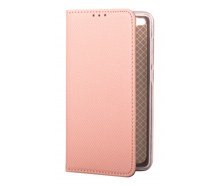 Husa Piele OEM Smart Magnet pentru Samsung Galaxy A32 4G A325, Roz Aurie