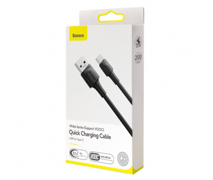 Cablu Date si Incarcare USB la USB Type-C Baseus, 2 m, 5A, Negru CATSW-G01 