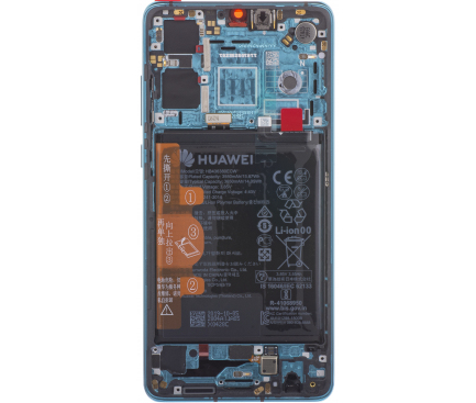 Display cu Touchscreen Huawei P30, cu Rama si Acumulator, Albastru (Aurora Blue), Service Pack 02354HRH