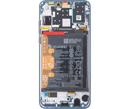 Display - Touchscreen Huawei P30 lite, Cu Rama, acumulator si piese, Versiune Camera frontala 24 MP, Albastru, Service Pack 02352RQA 