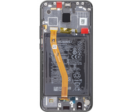 Display - Touchscreen Huawei Mate 20 Lite, Cu Rama, acumulator si piese, Negru, Service Pack 02352GTW 