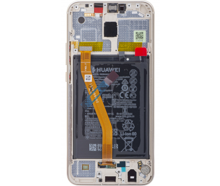 Display cu Touchscreen Huawei Mate 20 Lite, cu Rama si Acumulator, Auriu, Service Pack 02352GTV