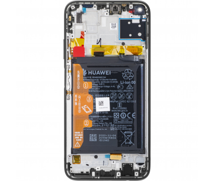 Display cu Touchscreen Huawei P40 lite, cu Rama si Acumulator, Negru, Service Pack 02353KFU 