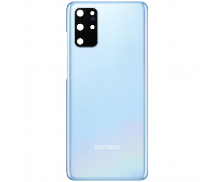 Capac Baterie - Geam Camera Spate Samsung Galaxy S20 Plus G985, Bleu, Swap 