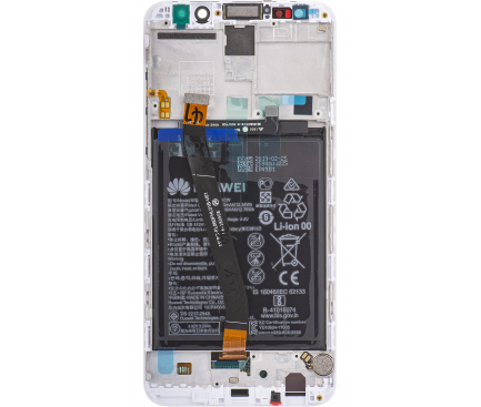 Display - Touchscreen Huawei Mate 10 Lite, cu acumulator si piese, Alb, Service Pack 02351QXU 