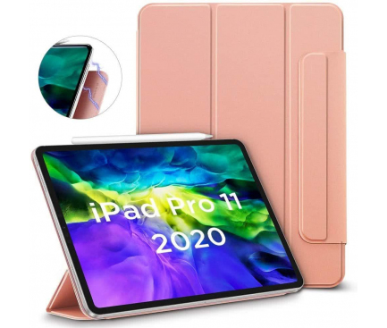 Husa Tableta TPU ESR Rebound Magnetic pentru Apple iPad Pro 11 (2018) / Apple iPad Pro 11 (2020) / Apple iPad Pro 11 (2021), Roz Aurie 