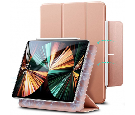 Husa Tableta TPU ESR Rebound Magnetic pentru Apple iPad Pro 11 (2018) / Apple iPad Pro 11 (2020) / Apple iPad Pro 11 (2021), Roz Aurie 