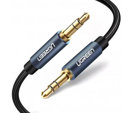 Cablu Audio 3.5 mm la 3.5 mm UGREEN AV122, TRS - TRS, 3 m, Albastru 