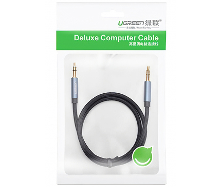 Cablu Audio 3.5 mm la 3.5 mm UGREEN AV122, TRS - TRS, 3 m, Albastru 