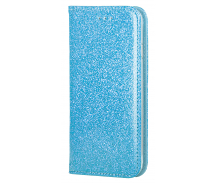 Husa Piele Forcell SHINING Book pentru Samsung Galaxy A02s A025F, Bleu 