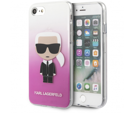 Husa Plastic Karl Lagerfeld pentru Apple iPhone 7 / Apple iPhone 8 / Apple iPhone SE (2020), Fun Sunglasses, Roz KLHCI8TRDFKPI 