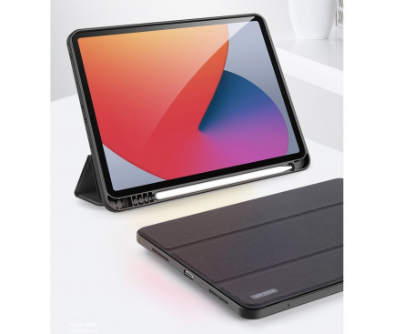 Husa Tableta Piele - Poliuretan DUX DUCIS Domo pentru Apple IPad Pro 11 (2022) / Pro 11 (2021) / Pro 11 (2020) , Neagra 