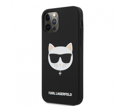 Husa TPU Karl Lagerfeld Choupette Head pentru Apple iPhone 12 / Apple iPhone 12 Pro, Neagra KLHCP12MSLCHBK 