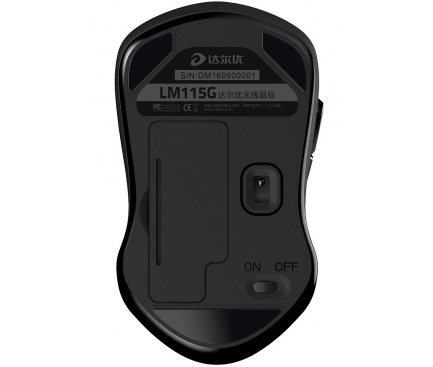 Mouse Wireless Dareu LM115G, Negru 