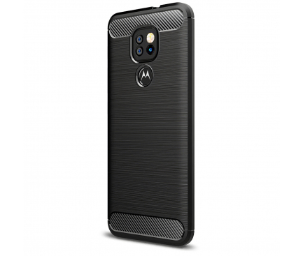 Husa TPU OEM Carbon pentru Motorola Moto G9 Play, Neagra 