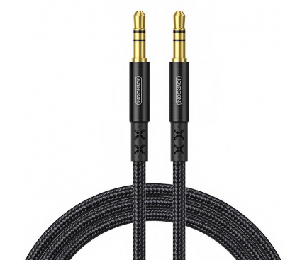 Cablu Audio 3.5 mm la 3.5 mm Joyroom SY-20A1, TRS - TRS, 2 m, Negru 