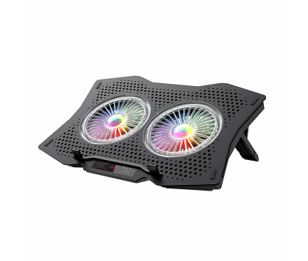 Cooling Pad Laptop HAVIT Gaming F2072, Pentru Laptop-uri max 17 inch, RGB, Negru 