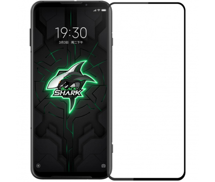 Folie de protectie Ecran Pinwuyo pentru Xiaomi Black Shark 4 Pro, Sticla securizata, Edge Glue, Neagra