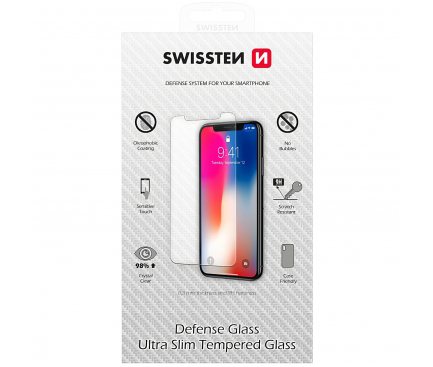 Folie Protectie Ecran Swissten pentru Apple iPhone X / Apple iPhone XS, Sticla securizata, Full Glue, 0.3mm, 2.5D, 9H 