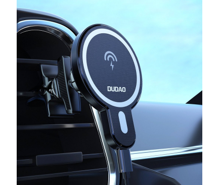 Incarcator Auto Wireless Dudao F13, 15W, 1.67A, Negru
