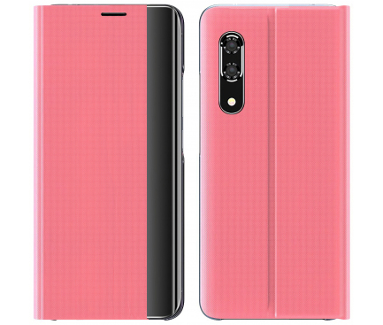 Husa Textil OEM Sleep Case pentru Xiaomi Redmi Note 10 / Xiaomi Redmi Note 10S, Roz 