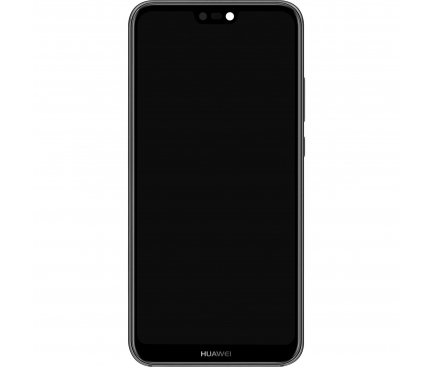 Display - Touchscreen Huawei P20 Lite, Cu Rama, acumulator si piese, Negru, Service Pack 02351VPR 