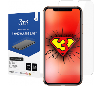 Folie Protectie Ecran 3MK FlexibleGlass Lite pentru Apple iPhone XS, Sticla Flexibila, 0.16mm 