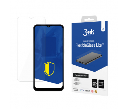 Folie de protectie Ecran 3MK FlexibleGlass Lite pentru Samsung Galaxy A03s A037 / A02s A025G / A02s A025F, Sticla Flexibila, Full Glue