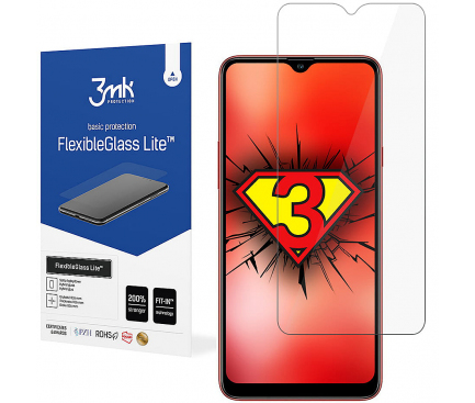 Folie Protectie Ecran 3MK FlexibleGlass Lite pentru Samsung Galaxy A20s, Sticla Flexibila, 0.16mm 