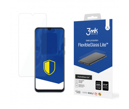 Folie de protectie Ecran 3MK FlexibleGlass Lite pentru Samsung Galaxy A30 A305, Sticla Flexibila, Full Glue