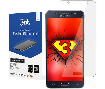Folie Protectie Ecran 3MK FlexibleGlass Lite pentru Samsung Galaxy J5 (2016) J510, Sticla Flexibila, 0.16mm 