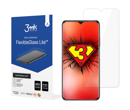 Folie Protectie Ecran 3MK FlexibleGlass Lite pentru Xiaomi Poco M3, Sticla Flexibila, 0.16mm 