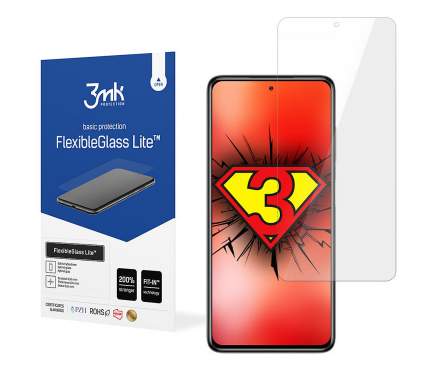 Folie Protectie Ecran 3MK FlexibleGlass Lite pentru Xiaomi Poco X3, Sticla Flexibila, 0.16mm 