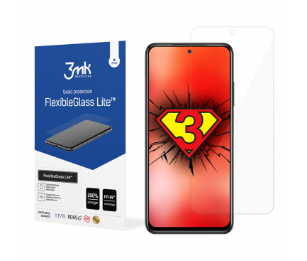 Folie Protectie Ecran 3MK FlexibleGlass Lite pentru Xiaomi Redmi Note 10, Sticla Flexibila, 0.16mm 