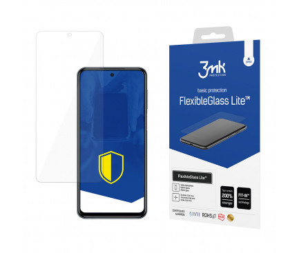 Folie de protectie Ecran 3MK FlexibleGlass Lite pentru Xiaomi Redmi Note 10S / Note 10, Sticla Flexibila, Full Glue