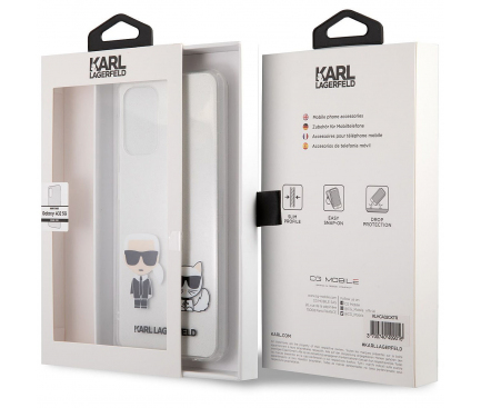 Husa Plastic - TPU Karl Lagerfeld pentru Samsung Galaxy A32 5G A326, Karl &Choupette, Transparenta KLHCA32CKTR 