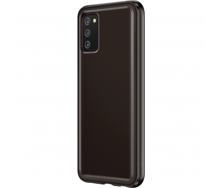Husa pentru Samsung Galaxy A03s A037, Soft Clear Cover, Neagra EF-QA038TBEGEU