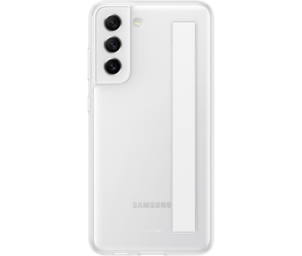 Husa pentru Samsung Galaxy S21 FE 5G G990, Strap Cover, Alba EF-XG990CWEGWW