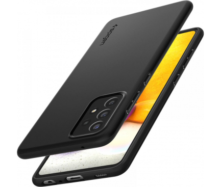 Husa Plastic Spigen Thin Fit pentru Samsung Galaxy A72 4G, Neagra ACS02323 