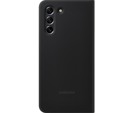 Husa Plastic Samsung Galaxy S21 FE 5G G990, Clear View, Neagra EF-ZG990CBEGEE 